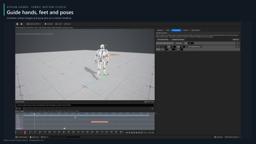 Hand contact target and pose pin controls in the realtime motion editor