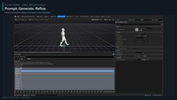 Fabric Motion Studio offline prompt timeline and generated mannequin preview