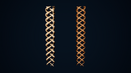 Native comparison of braided source geometry and strand coverage, including visible crossings and occluded regions