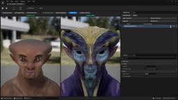 Reference fitting between characters with different topology