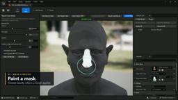 Painting a localized mask to control which vertices a morph affects