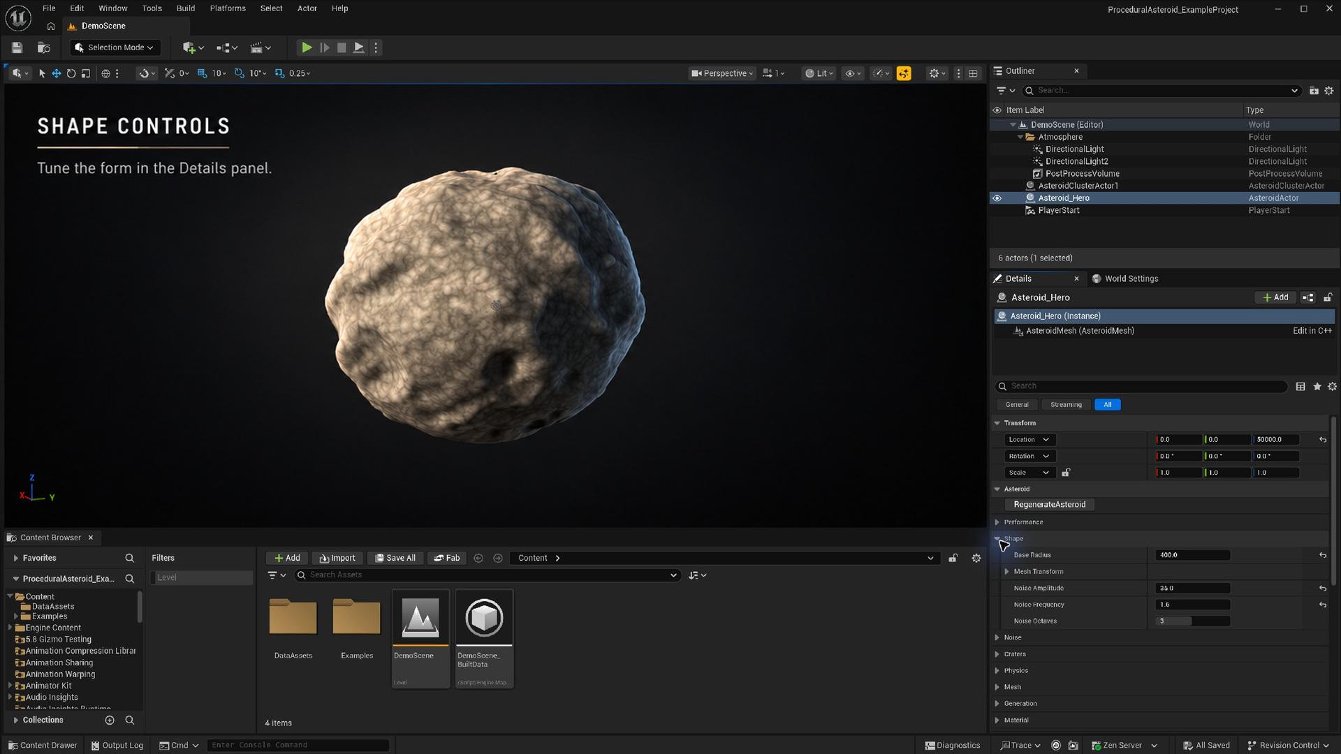Procedural Asteroid screenshot 1