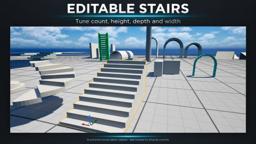 AI-polished presentation of editable staircase shapes