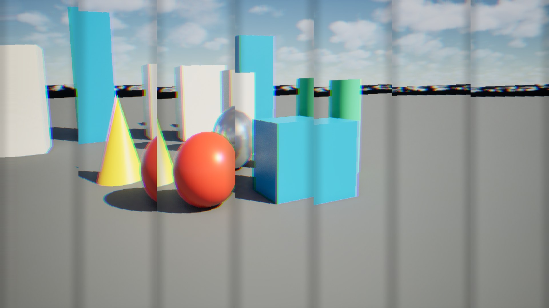 Prism Panels rendered in Unreal