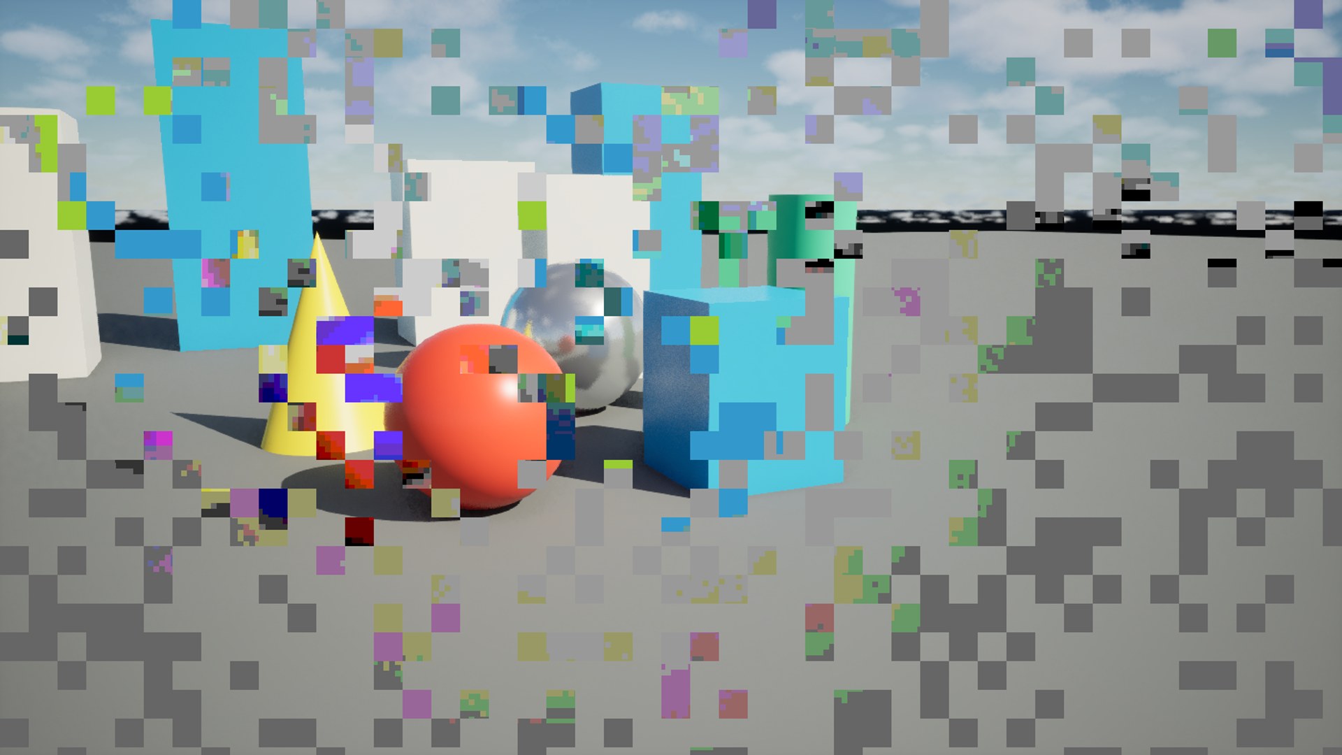 Codec Macroblocks rendered in Unreal