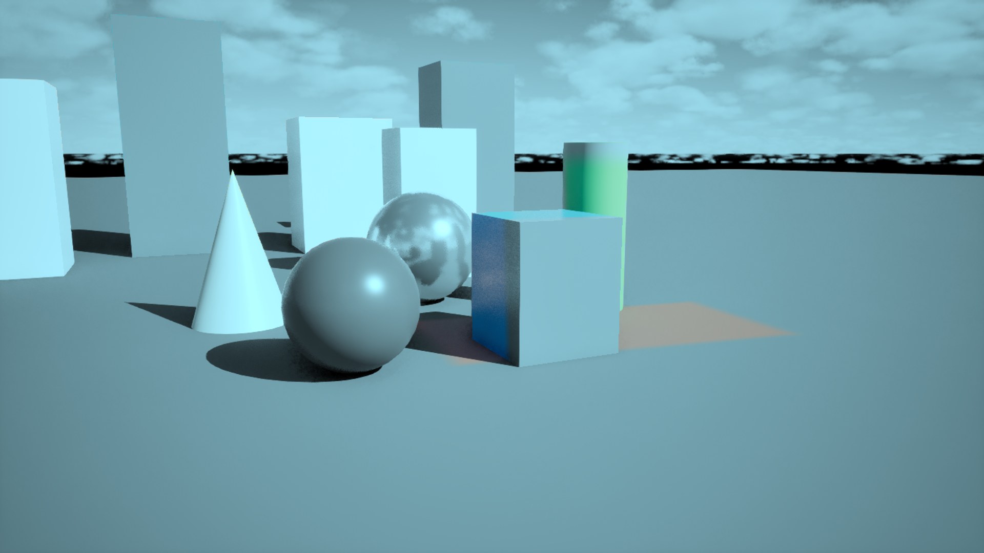 Oriented Box Exclude rendered in Unreal