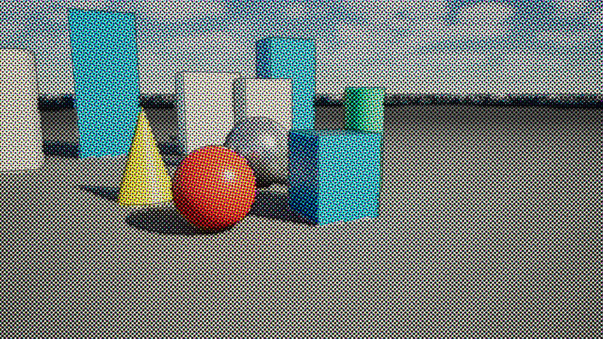 CMYK Comic Print rendered in Unreal