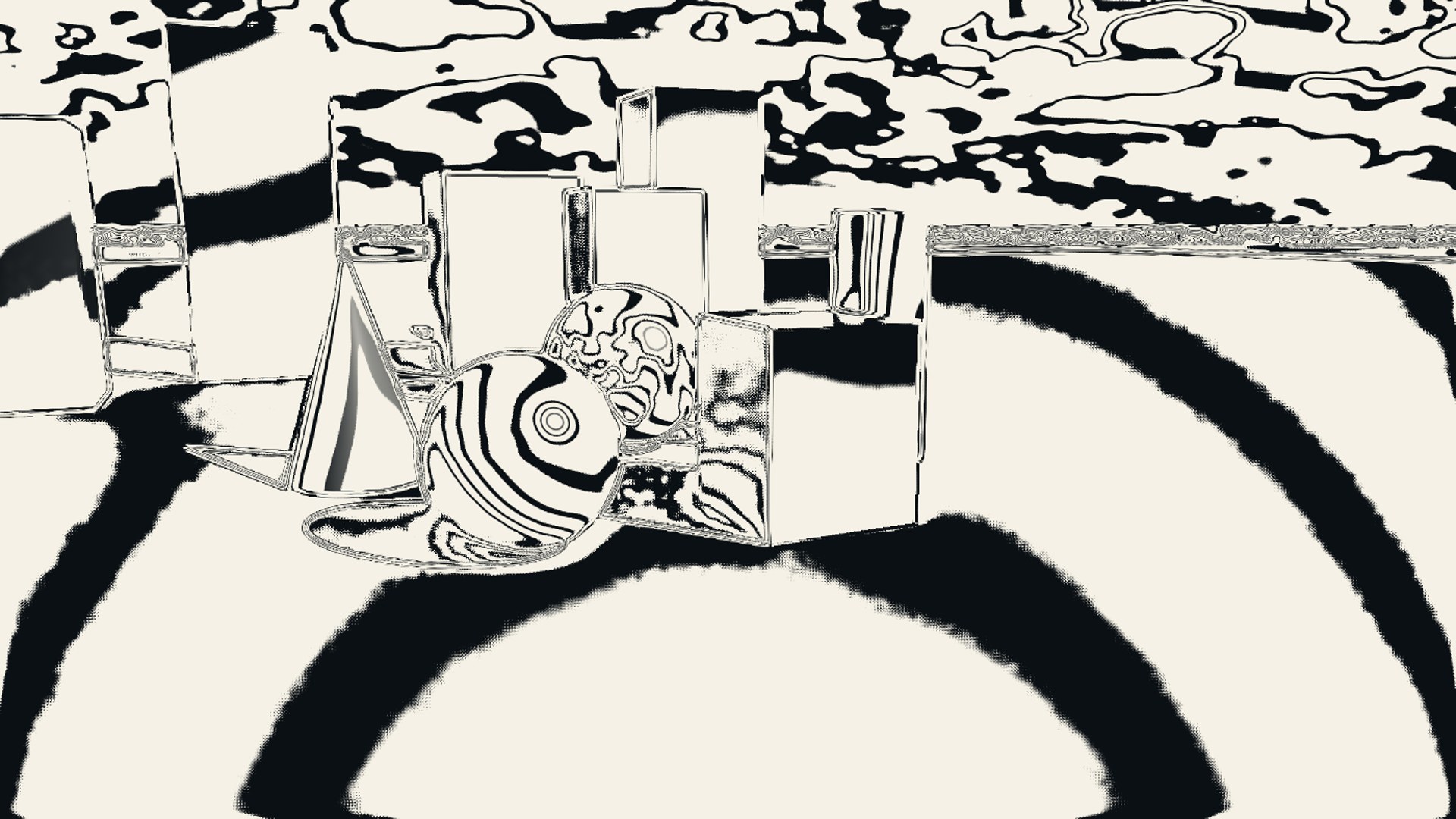 Contour Engraving rendered in Unreal