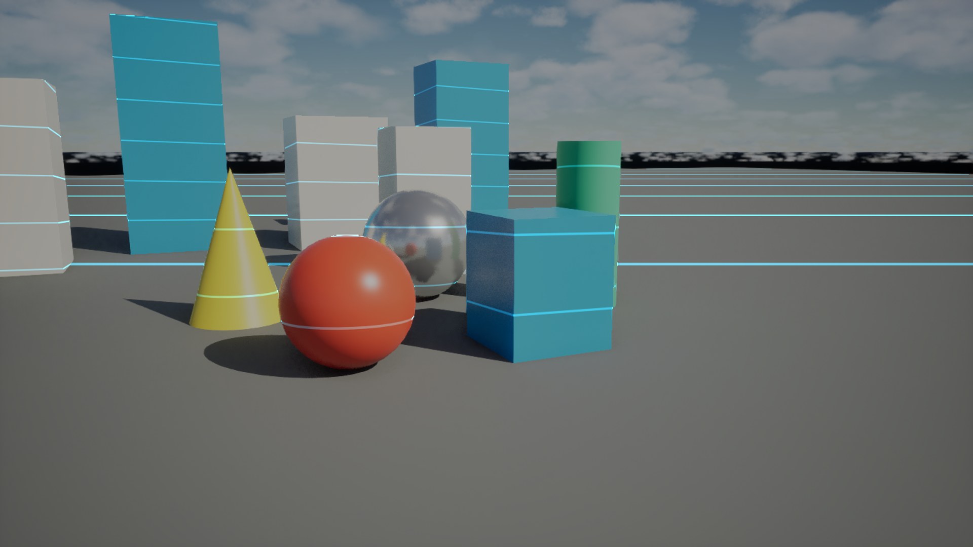 Height Contours rendered in Unreal
