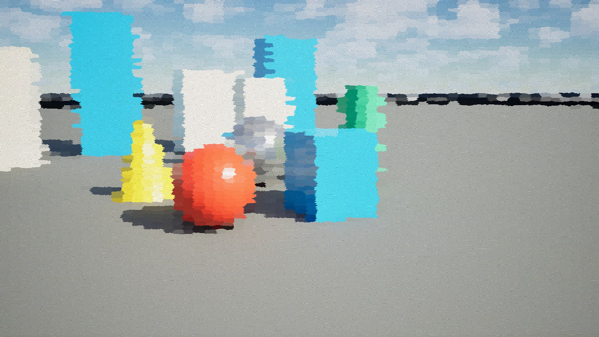 Bristle Oil Daubs rendered in Unreal