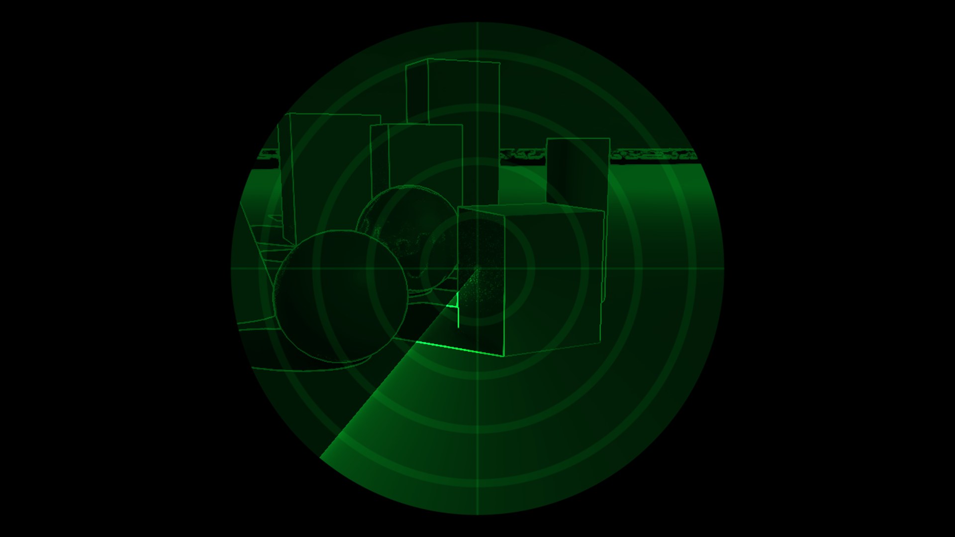 Phosphor Radar Scope rendered in Unreal