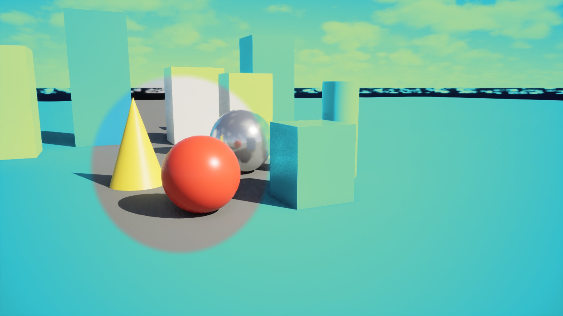 Screen Circle Exclude rendered in Unreal