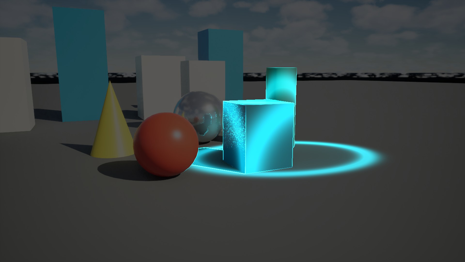 Spherical Sonar rendered in Unreal