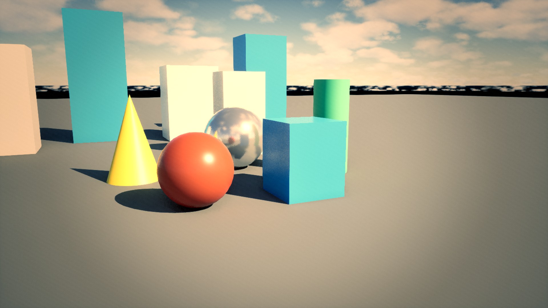 Teal / Amber rendered in Unreal