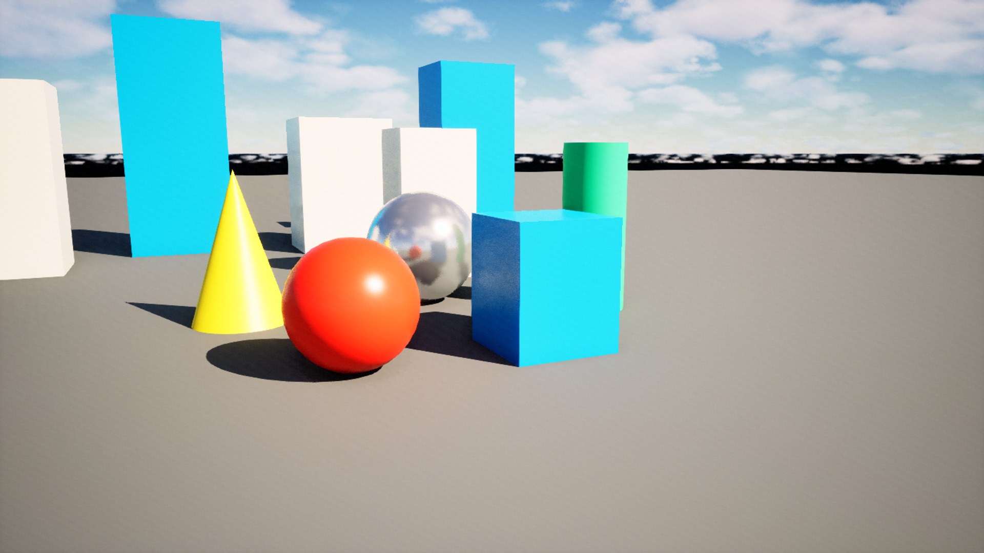 Three Strip Color rendered in Unreal