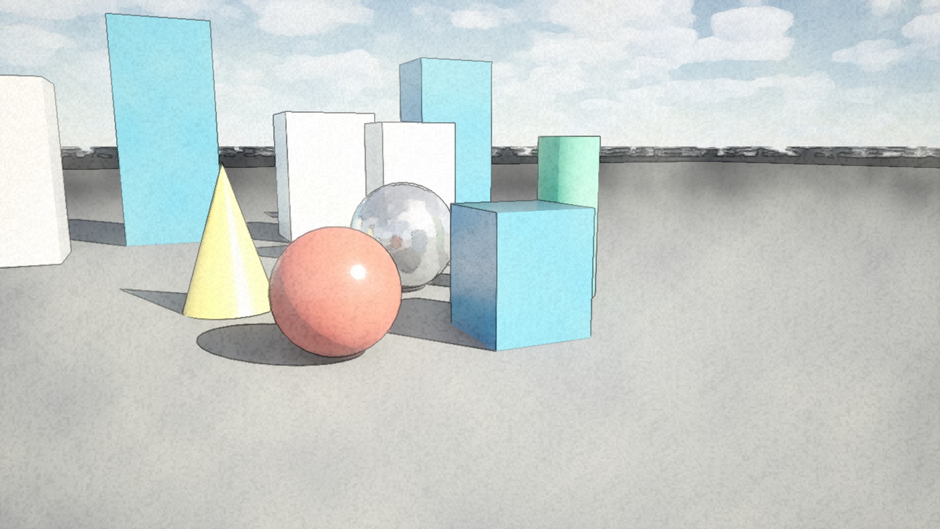 Wet Watercolor rendered in Unreal