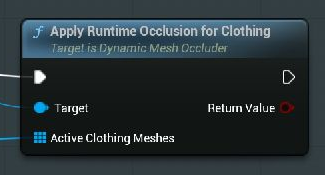 Apply Runtime Occlusion for Clothing receives Active Clothing Meshes