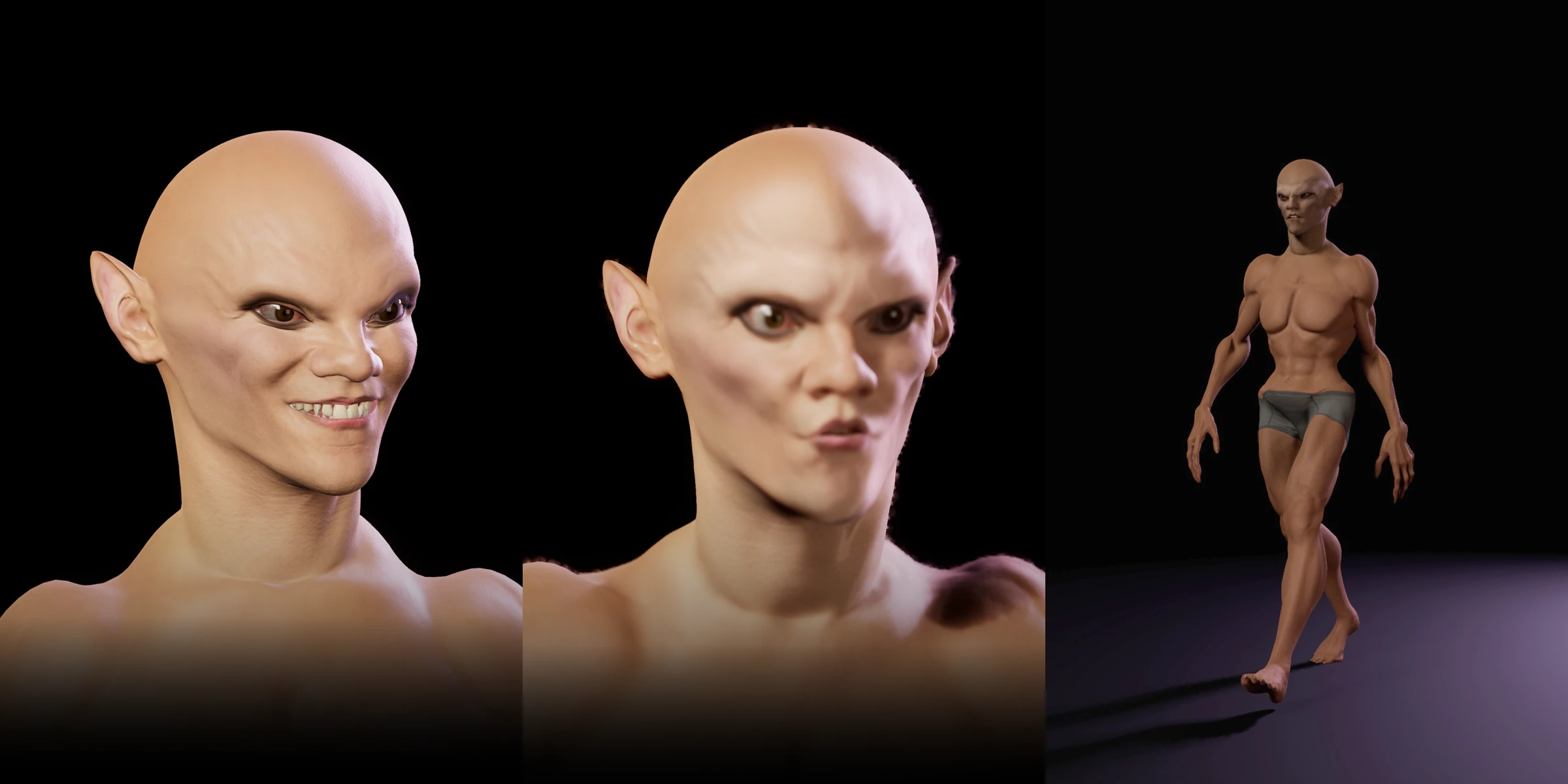 Banshee · Female: portrait, alternate expression and full-body pose