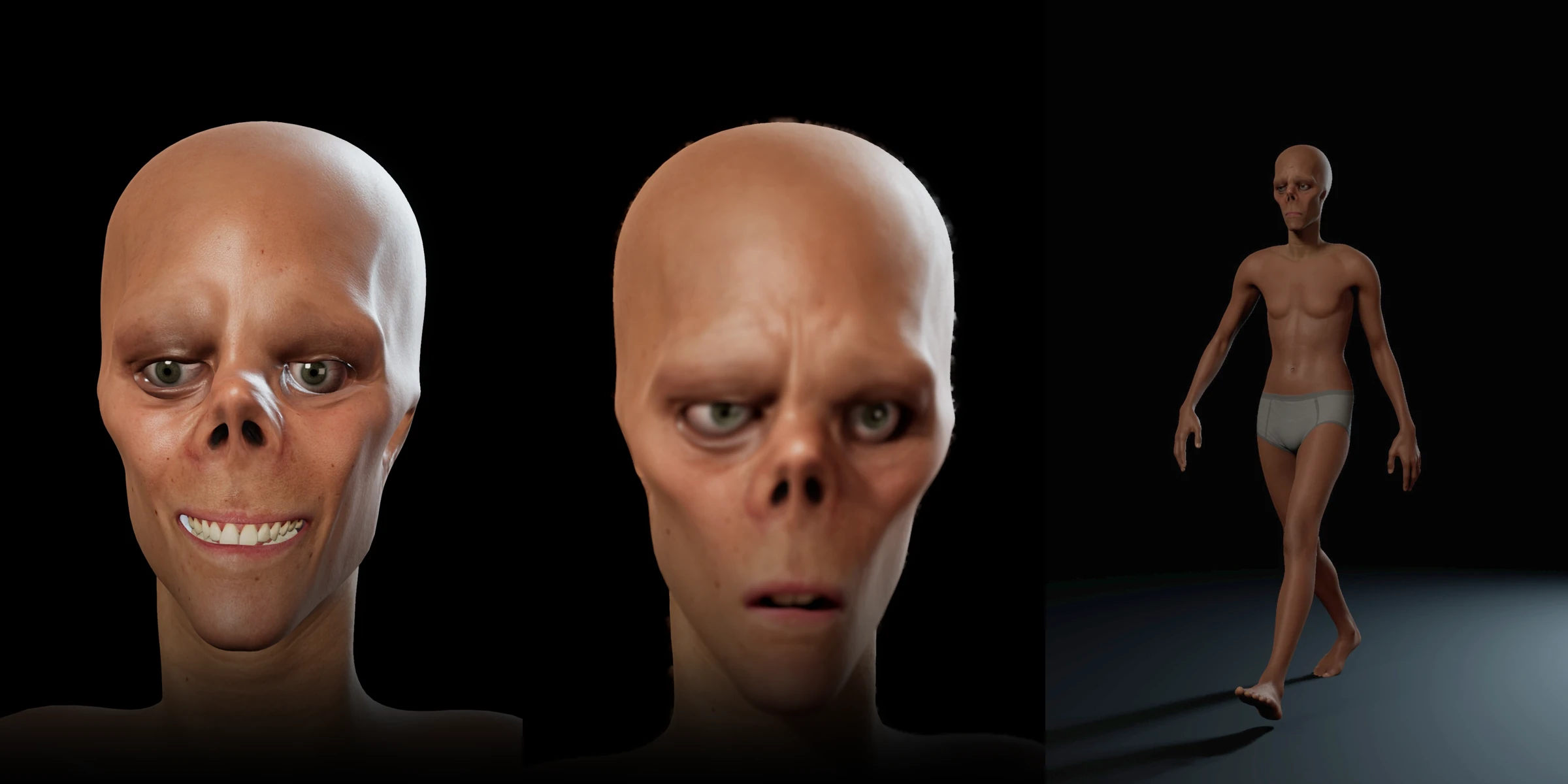 Undead II: portrait, alternate expression and full-body pose