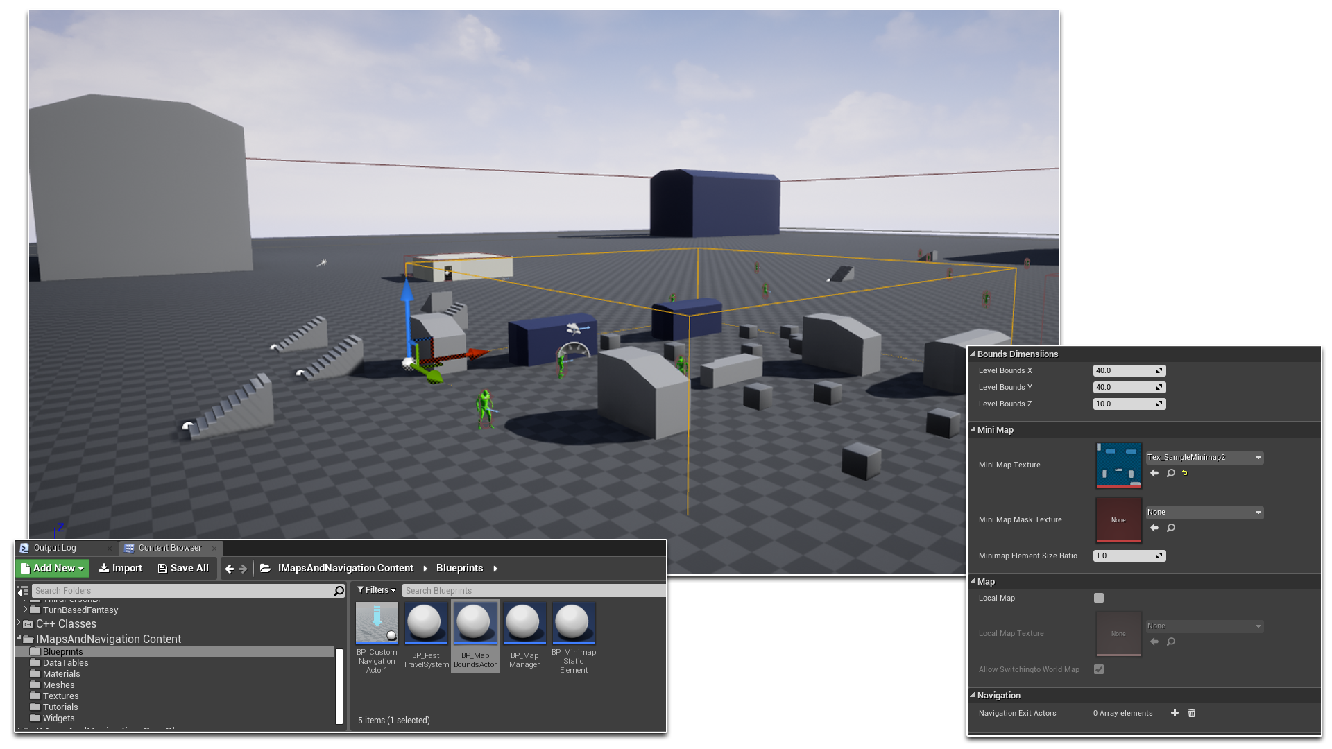 Transition between multiple Map regions in same level
